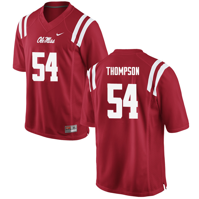 Men Ole Miss Rebels #54 Carlos Thompson College Football Jerseys-Red - Click Image to Close